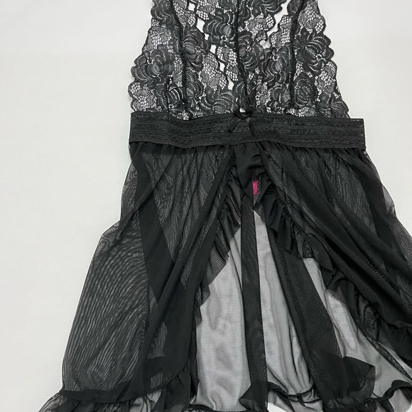 Seven Til Midnight - Y2K lace sheer open front lingerie top - size M - Picture 3 of 7